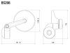 Rizoma BS298B O-Edge zrcátko na konec řídítek černé (1ks)